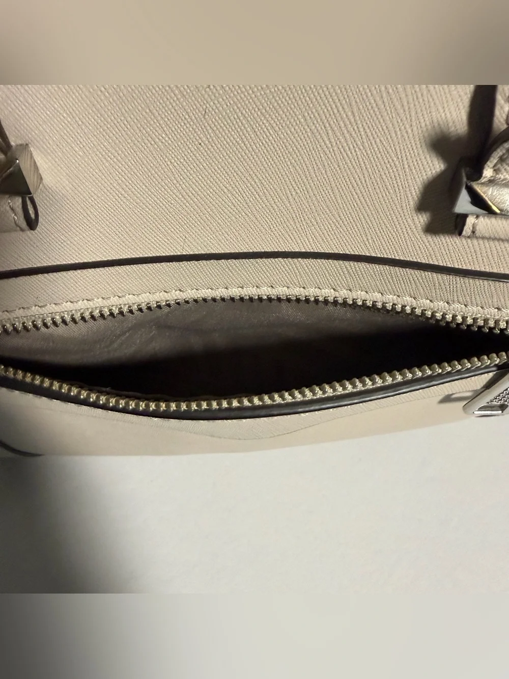 Rebecca Minkoff Leather Cream Structured Satchel
